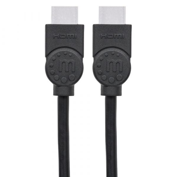 766623355353 CABLE HDMI MANHATTAN  ALTA VELOCIDAD CON CANAL  ETHERNET  3 METROS 3D  18 GBITS  NEGRO 
