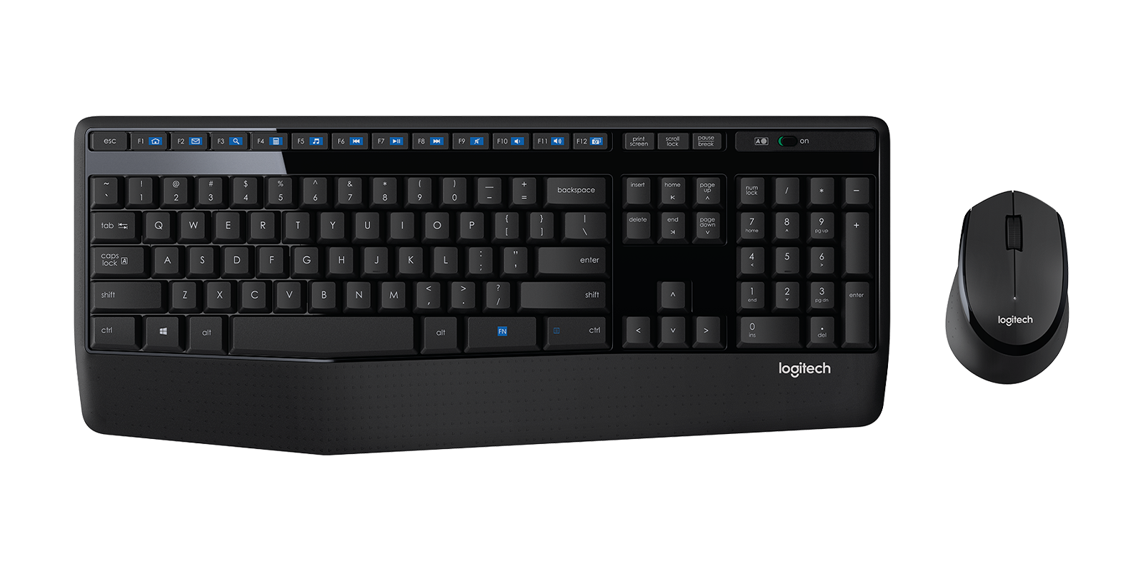 097855117991  Kit Teclado y Mouse Logitech MK345 (920-007820) Inalambrico, Teclado Multimedia, Color Negro, Boton de Encendido