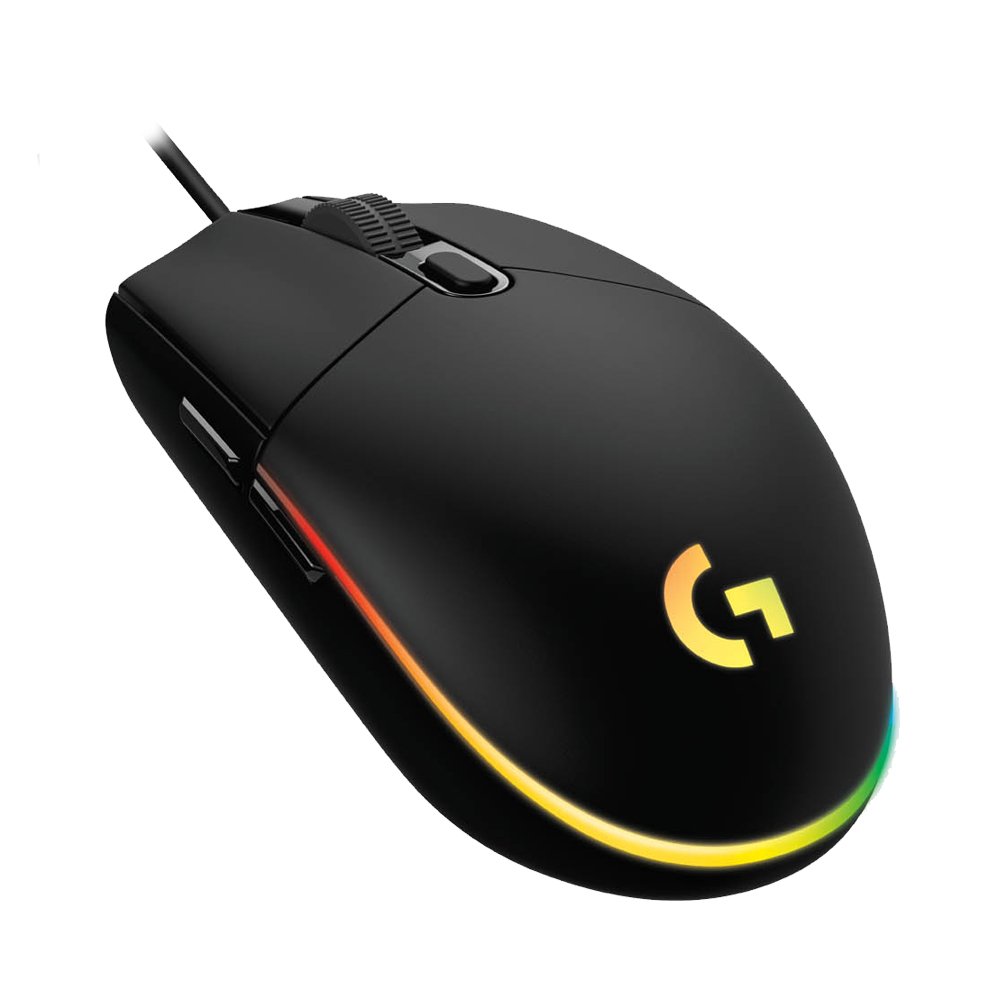 097855155979 MOUSE GAMING OPTICO LOGITECH G203 LIGHTSYNC, 8000 DPI, 6 BOTONES, PROGRAMABLES, ILUMINACION SPECTRO  RGB , USB 2.0  COLOR NEGRO