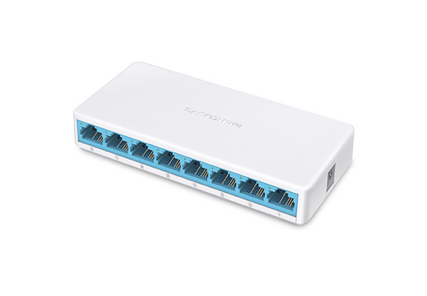 849439000386 SWITCH MERCUYS MS108, 8 PUERTOS 10/100MBPS 1.6GBITS